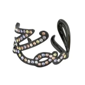 Ladies Karl Lagerfeld Black Ion-plated Steel Karl Cuff Bangle