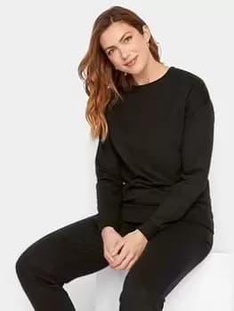 Long Tall Sally Black Sweatshirt, Black, Size 12, Women