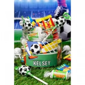 Personalised Football Fan Sweet Jar