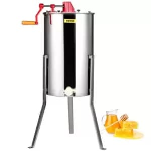 VEVOR Manual Honey Extractor, 3 Frames Honey Spinner Extractor, Stainless Steel Beekeeping Extraction, Honeycomb Drum Spinner with Lid, Apiary Centrif