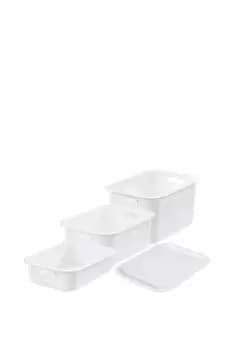 'Recycled Basket Multi Bundle' with lids