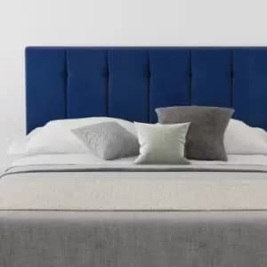 Hepburn Upholstered Headboard, Plush Velvet, Navy - Headboard 60cm Size Single (90x190)