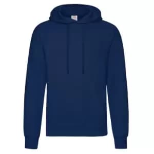 Fruit Of The Loom Mens Hooded Sweatshirt / Hoodie (L) (Navy)