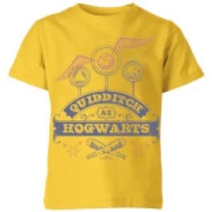 Harry Potter Quidditch At Hogwarts Kids T-Shirt - Yellow - 11-12 Years - Yellow