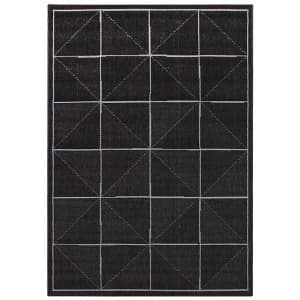 Asiatic Patio Rug - 160 x 230cm - Charcoal Squares