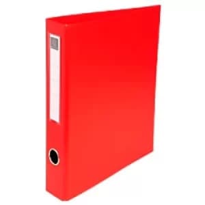 Exacompta Ring Binder Cardboard PVC/PU covered A4 4 ring Red Pack of 15