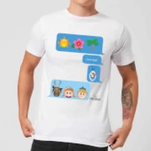 Disney Frozen I Love Heat Emoji Mens T-Shirt - White