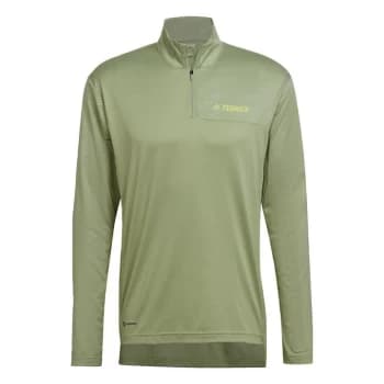 adidas Terrex Multi Half-Zip Tee Mens - Green