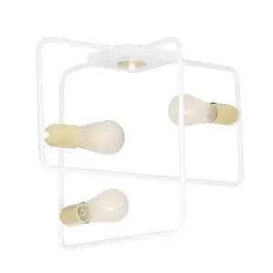 Savo White Semi Flush Light 3x E27