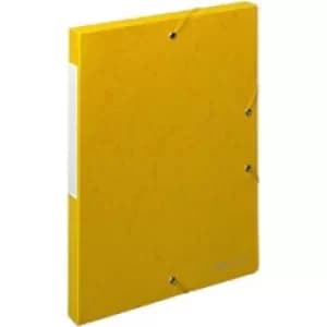 Scotten Elasticated Box File A4 25mm, Yellow, Pack of 10