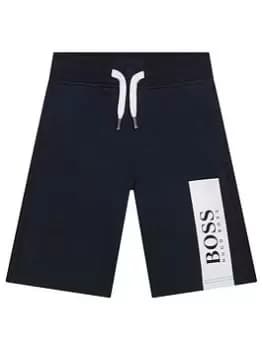 BOSS Boys Logo Jog Shorts - Navy, Size 12 Years