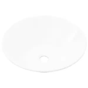 VidaXL Bathroom Porcelain Ceramic Sink Art Basin Bowl - White
