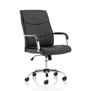 Trexus Carter Chair With Arms Luxury Faux Leather Black Ref EX000148