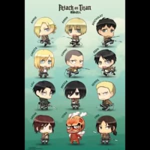 Attack On Titan Chibi Characters Maxi Poster