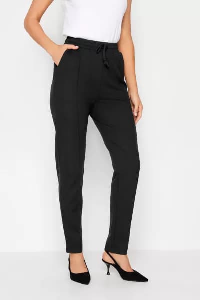 Tall Black Tie Waist Trousers