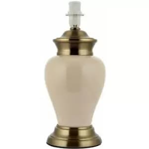 Traditional Table Lamp Light Cream & Antique Brass Base Only Classic Sideboard