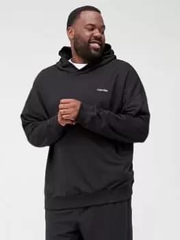 Calvin Klein Mens Modern Cotton Stretch Lounge Plus Overhead Hoodie - Black, Size 2XL, Men