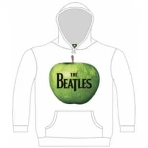 The Beatles Apple Hooded Top White: X Large