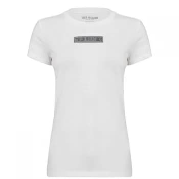 True Religion Crystal Logo t Shirt - White 1700