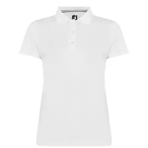 Footjoy Stretch Pique Polo Shirt Ladies - White