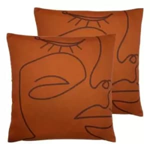 Furn. Karma Twin Pack Polyester Filled Cushions Multi