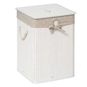 Premier Housewares Kankyo Bamboo Laundry Hamper - White Bamboo