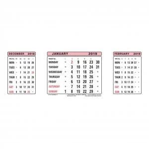 At A Glance 3SR Refill Dates for At A Glance 3S19 Month View Calendar