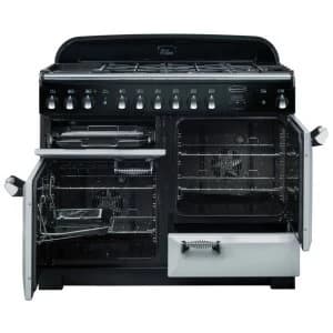 Rangemaster ELA110DFFBL Elan Deluxe 110 Dual Fuel Range Cooker BlackChrome
