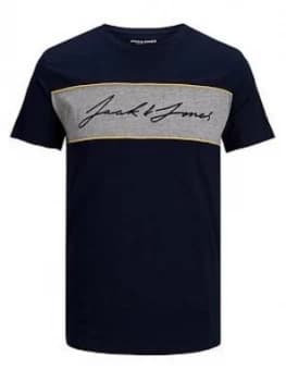 Jack & Jones Boys Short Sleeve Logo T-Shirt - Navy