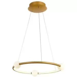 Italux Lighting - Italux Lausanne - Modern LED Hanging Pendant Antique Bronze, Warm White 3000K 2100lm Dimmable