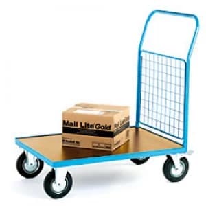 GPC Platform Truck with Single Mesh End Blue Capacity: 500L 4 Castors 700mm x 1050mm x 1000mm