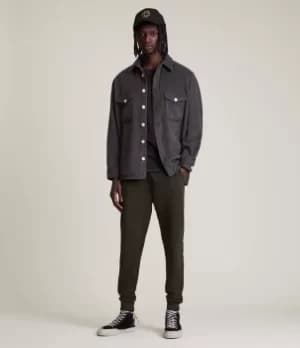 AllSaints Mens Raven Cuffed Slim Sweatpants, Gunmetal Grey, Size: XL
