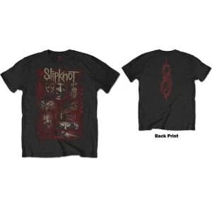 Slipknot - Sketch Boxes Mens X-Large T-Shirt - Black