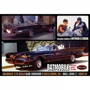 Batman 125 1966 Batmobile with Figures Model Kit