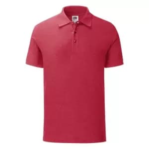 Fruit Of The Loom Mens Iconic Pique Polo Shirt (S) (Heather Red)