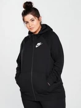 Nike Full Zip Rally Hoodie Curve Black Size 18 201X Women