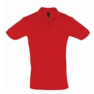 SOLS Mens Perfect Pique Short Sleeve Polo Shirt (XXL) (Red)