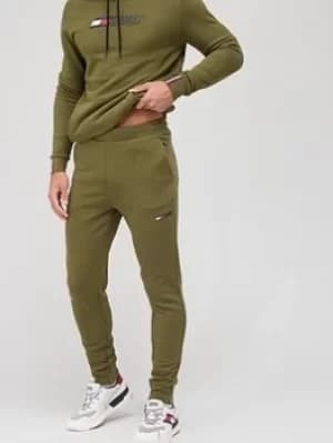 Tommy Sport Tommy Hilfiger Sport Logo Fleece Hoody, Green, Size 2XL, Men