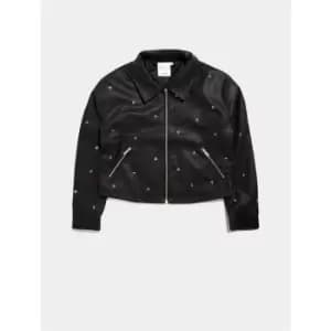 Skinny Dip Faux Leather Jacket - Black
