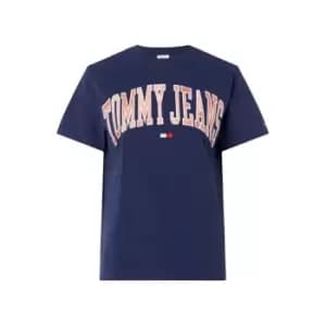Tommy Jeans Tjw Rlxd Collegiate Logo Ss - Blue