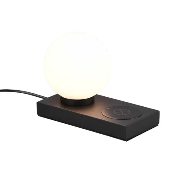 Chloe Modern Globe Table Lamp Black Matt