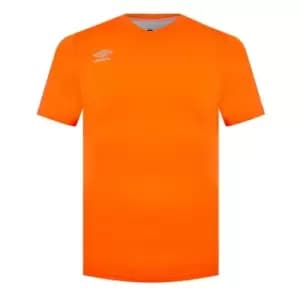 Umbro V Neck Short Sleeve Baselayer Top Mens - Orange