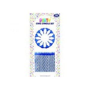 Cake Candle Set Blue Pack of 6 12627-B-OBB