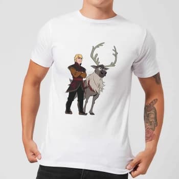 Frozen 2 Sven And Kristoff Mens T-Shirt - White - XS