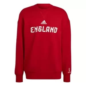 adidas Fifa World Cup Qatar 2022 England Crew Sweatshirt in Red