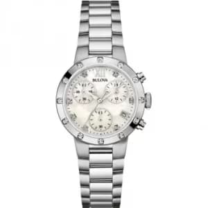 Ladies Bulova Diamond Gallery Chronograph Diamond Watch