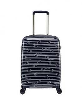 Radley Dog Stripe Small 4 Wheel Ink Suitcase