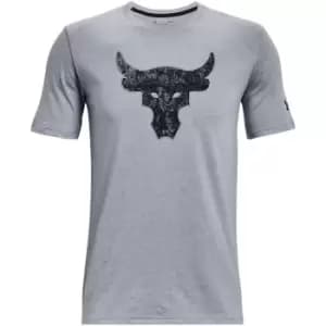 Under Armour Project Rock Brahma Bull Short Sleeve T Shirt Mens - Grey