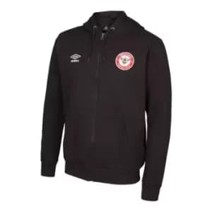 Umbro Brentford FC Full Zip Hoodie Mens - Black