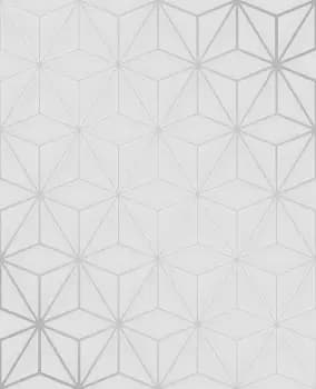 Fine Decor Pulse Geometric Metallic Effect Embossed Wallpaper